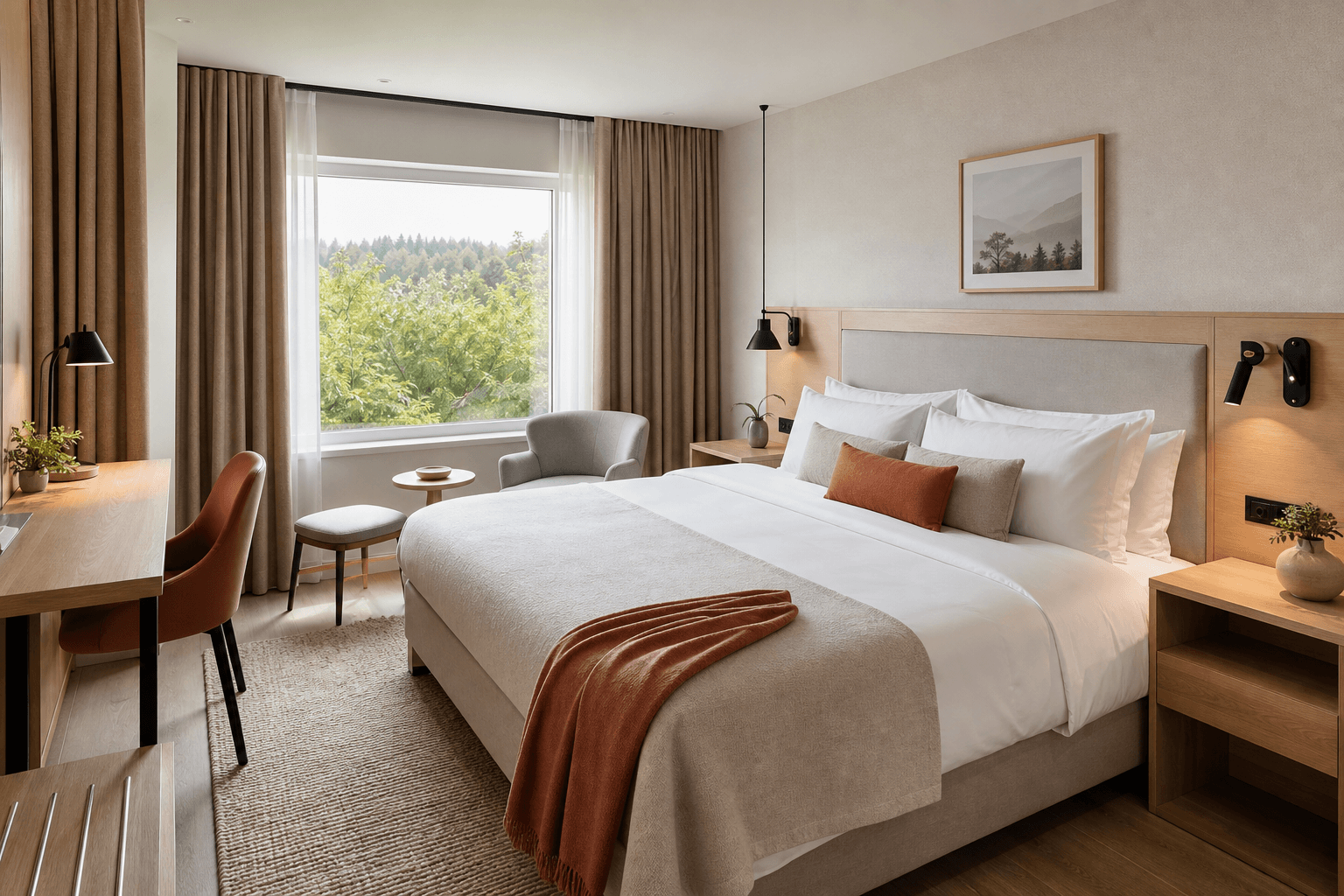 Comfortable room with quality bed